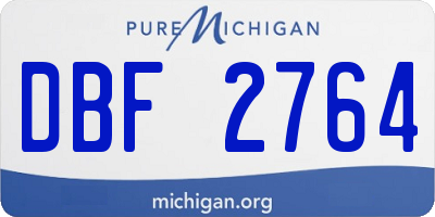 MI license plate DBF2764