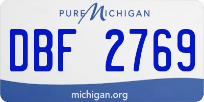 MI license plate DBF2769