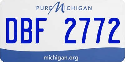 MI license plate DBF2772
