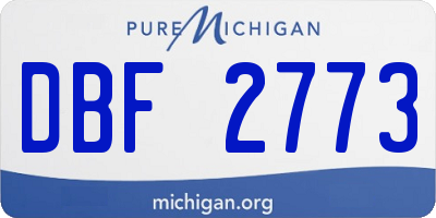 MI license plate DBF2773