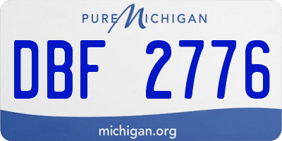MI license plate DBF2776