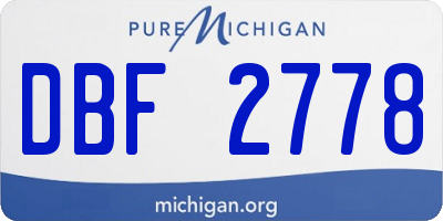 MI license plate DBF2778