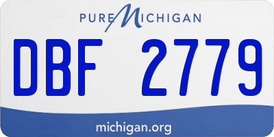 MI license plate DBF2779