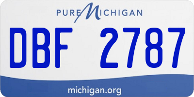 MI license plate DBF2787