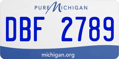 MI license plate DBF2789