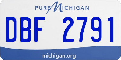 MI license plate DBF2791
