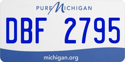 MI license plate DBF2795