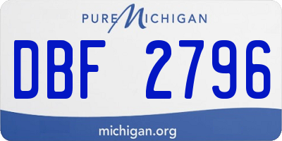 MI license plate DBF2796
