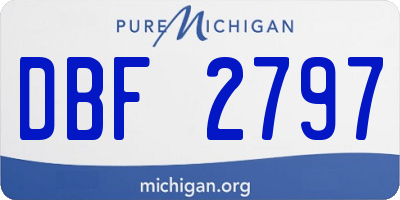 MI license plate DBF2797