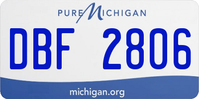 MI license plate DBF2806