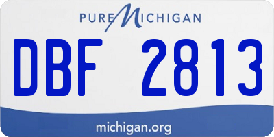 MI license plate DBF2813