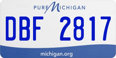 MI license plate DBF2817