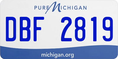 MI license plate DBF2819