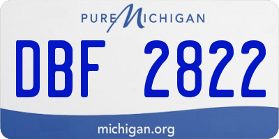 MI license plate DBF2822