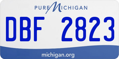 MI license plate DBF2823