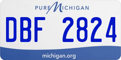 MI license plate DBF2824