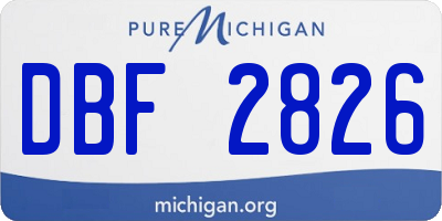 MI license plate DBF2826