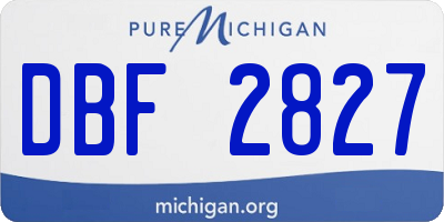 MI license plate DBF2827