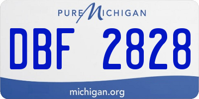 MI license plate DBF2828