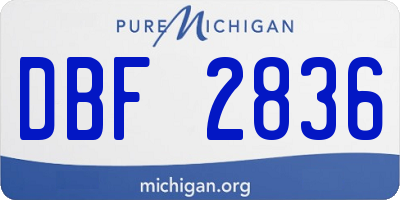 MI license plate DBF2836