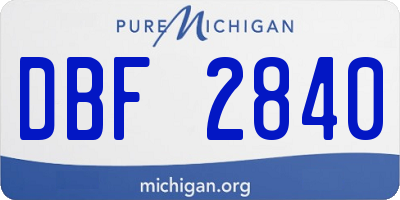 MI license plate DBF2840