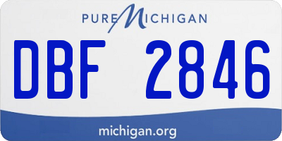 MI license plate DBF2846