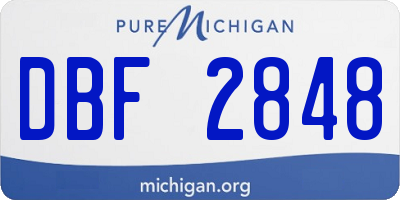 MI license plate DBF2848