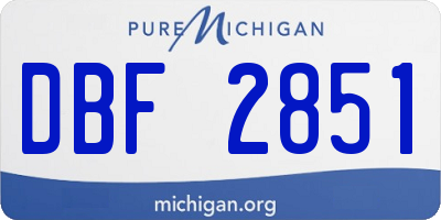 MI license plate DBF2851