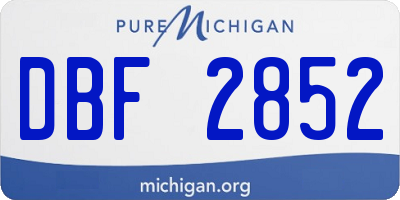 MI license plate DBF2852