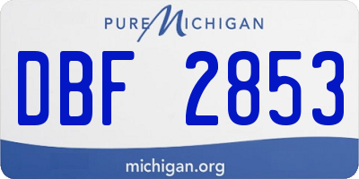 MI license plate DBF2853