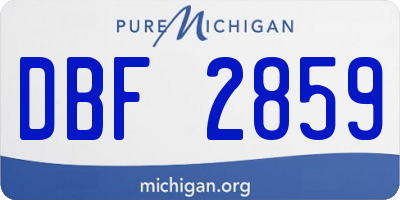 MI license plate DBF2859