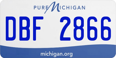 MI license plate DBF2866