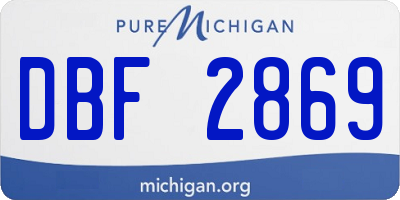 MI license plate DBF2869