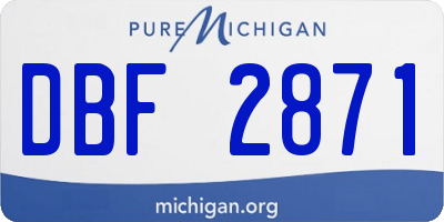 MI license plate DBF2871