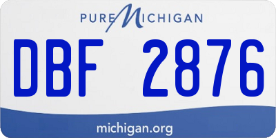 MI license plate DBF2876