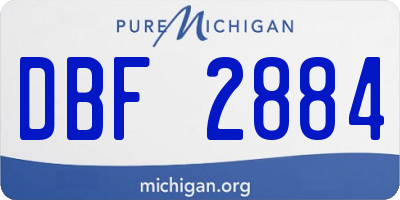 MI license plate DBF2884