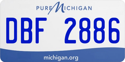 MI license plate DBF2886