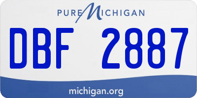 MI license plate DBF2887