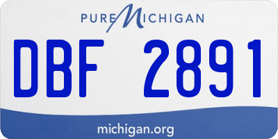 MI license plate DBF2891