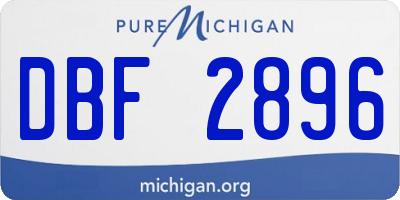MI license plate DBF2896