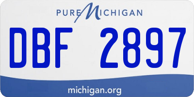 MI license plate DBF2897