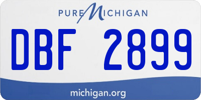 MI license plate DBF2899