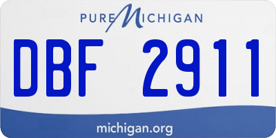 MI license plate DBF2911