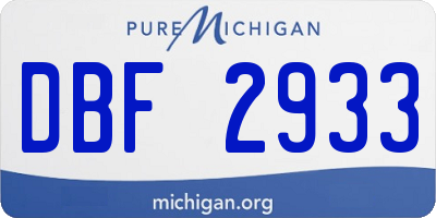 MI license plate DBF2933