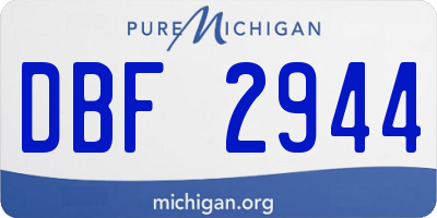 MI license plate DBF2944