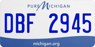 MI license plate DBF2945