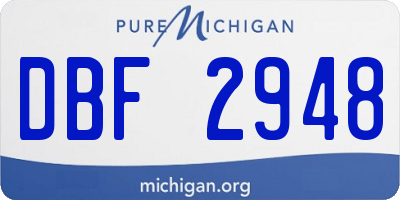 MI license plate DBF2948