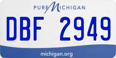 MI license plate DBF2949