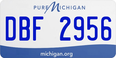 MI license plate DBF2956