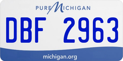 MI license plate DBF2963